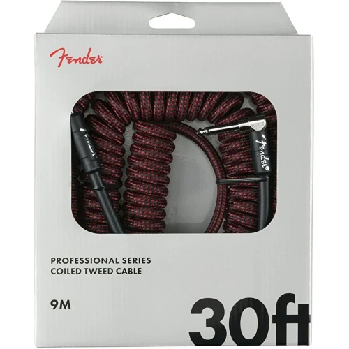 Fender Professional Coil Cable 9m Kırmızı Tweed Enstrüman Kablosu 2
