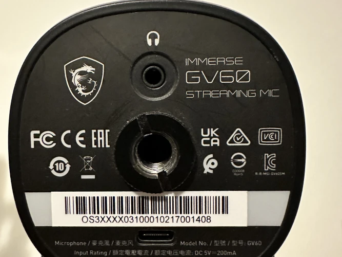 MSİ  GV60  streaming mikrofon 2