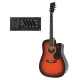 Almira F650N-SBC Sunburst Elektro Akustik Gitar 1