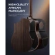 Donner RISING-G1 Carbon Fiber Akustik Gitar Seti (Parlak Siyah) 4