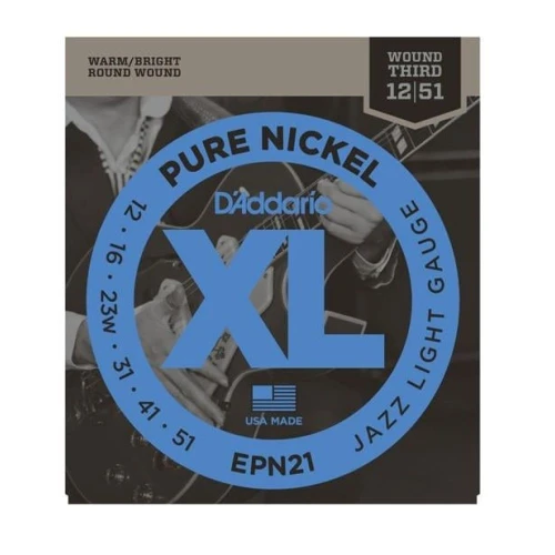 Daddario Epn21 Elektro Gitar Tel Seti, 12-51, Jazz Lite 3