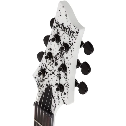Schecter C-1 Ink Bomb Elektro Gitar (Black Ink Splatter) 6
