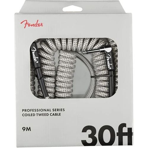Fender Professional Coil Cable 9m Beyaz Tweed Enstrüman Kablosu 2