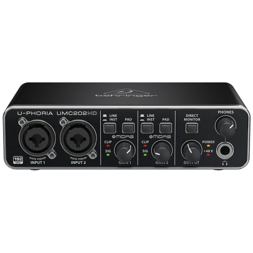 BEHRINGER UMC202HD - 2x2, 24-Bit/192kHz USB Ses Kartı 1