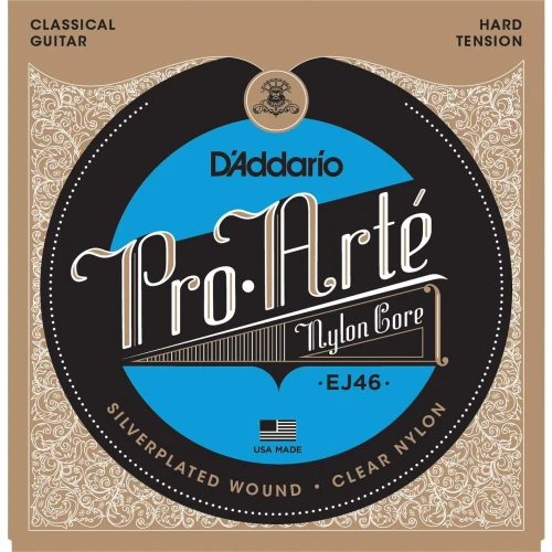 D’Addario EJ46 Pro-Arte Klasik Gitar Tel Seti Silverplated Wound Hard Tension 3