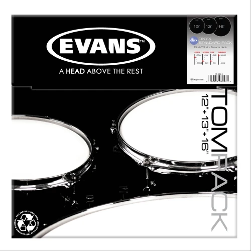 EVANS ETP-ONX2-S DERİ SETİ (12+13+16) TOM KUMLU SİYAH STANDART KİT 1