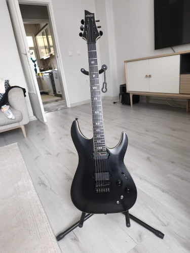 Schecter C-1 HT S SLS Elite Evil Twin Elektro Gitar (Mat Siyah) 8