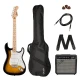 Squier Sonic Stratocaster 2 Ton Sunburst Frontman 10G Elektro Gitar Seti 1