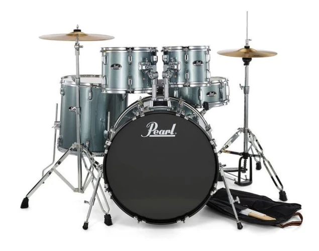 PEARL RS505C/C706 - Roadshow Charcoal Metallic 5 Parça (20B/10T/12T/14F/14S) Aksamlı & Zilli Akustik Davul Seti 2