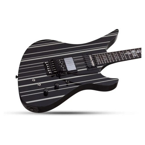 Schecter Synyster Custom-S FR Elektro Gitar (Gloss Black & Silver Pin Stripes) 4