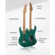 Donner DST-700 Elektro Gitar (Yeşil) 6