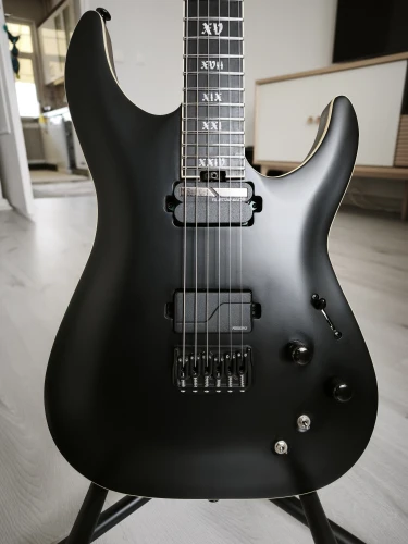 Schecter C-1 HT S SLS Elite Evil Twin Elektro Gitar (Mat Siyah) 1