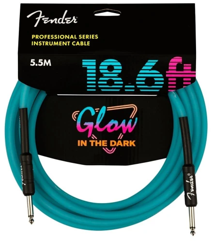 Fender Professional Fosforlu Mavi 5m Enstrüman Kablosu 1