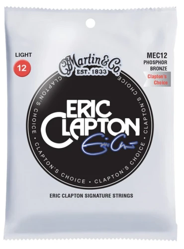 Martin Co MEC12 Clapton's Choice Phosphor Bronze Akustik Gitar Teli Light 12-54 1