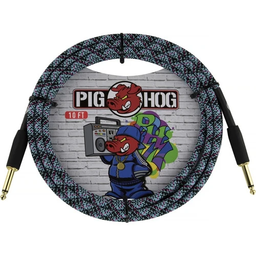 Pig Hog Vintage Series 1/4 Enstrüman Kablosu (Blue Graffiti Straight - Straight) 2