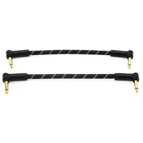 Fender Deluxe 2-Pack L/L Uçlu 15cm Siyah Tweed Patch Kablosu 2