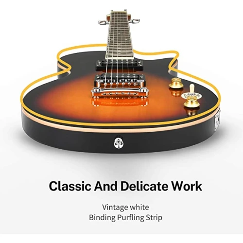 Donner DLP-124S LP Elektro Gitar Paketi (Sunburst) 4