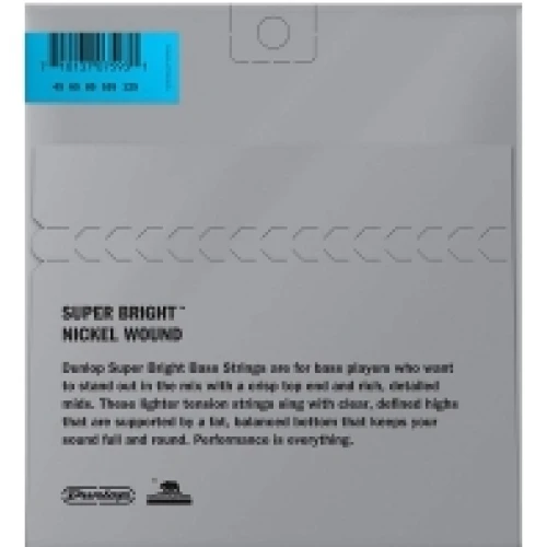 Jim Dunlop DBSBN45125 Super Bright Nickel Wound 5 Telli Bas Gitar Teli (45-125) 2