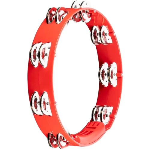Meinl HTT10R Stainless Steel Jingle 2-rows 10" Tour Tamburin (Kırmızı) 2