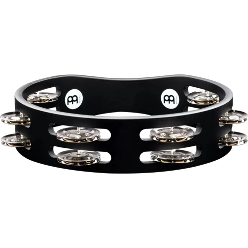 Meinl CTA2S-BK 8" Black Steel Jingle Wood Compact Tamburin (Siyah) 5