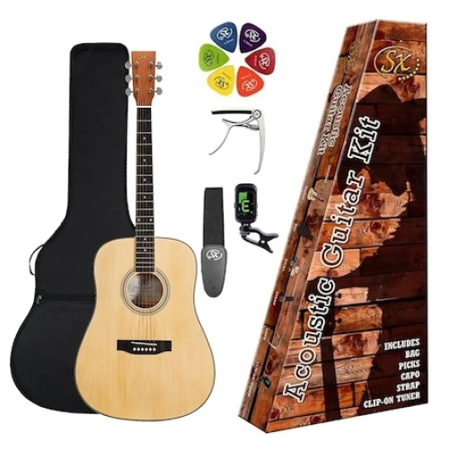 SX SD104LK Solak Akustik Gitar (Natural) 1