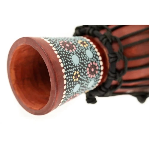 Meinl HDJ8-XXS African Style XX-Small Djembe (Red Flower Desing) 5
