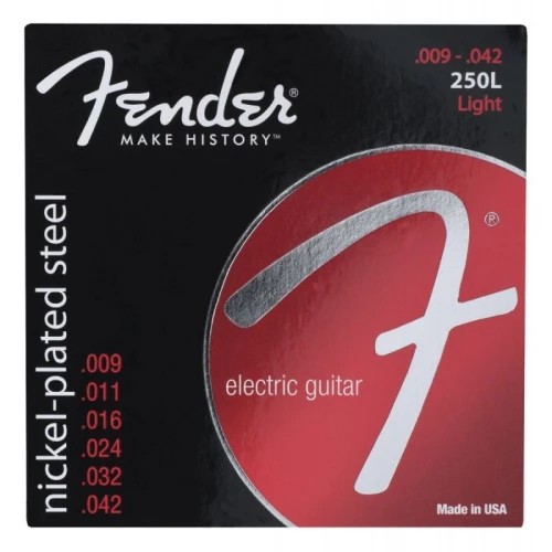 Fender Super 250 Nickel Plated Steel Ball End 250L .009-.042 Elektro Gitar Teli 1