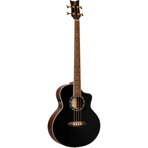 Ortega D8CE-4 Deep Series 8 Elektro Akustik Bas Gitar (Siyah Maun) 1