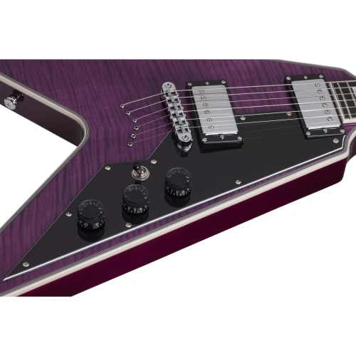 Schecter V-1 Custom Elektro Gitar (Trans Purple) 2
