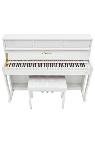 KÖHNER SLP-980 WH Dijital Duvar Piyano, Bluetooth, Tuş Hassasiyeti, 88 Tuşlu, Kapaklı (KULAKLIK VE TABURE) 1