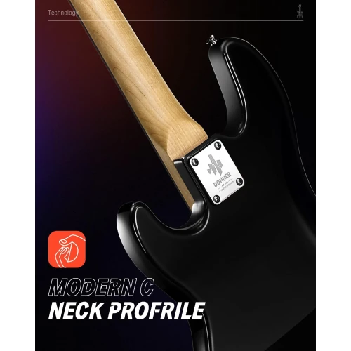 Donner DPB-510 PB-Style Bas Gitar Seti (Siyah) 7