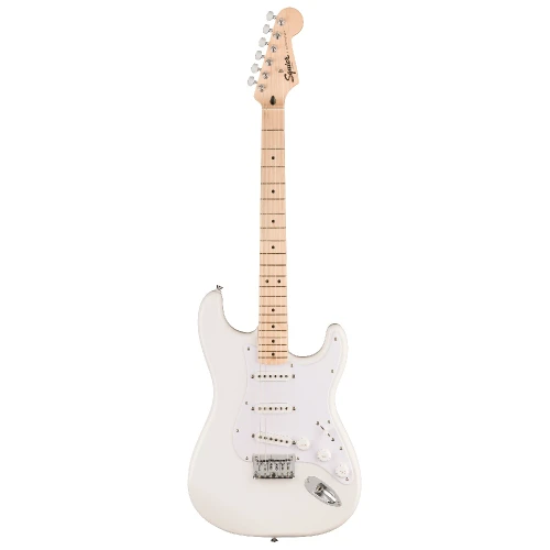 Squier Sonic Stratocaster Hard Tail Akçaağaç Klavye WPG Arctic White Elektro Gitar 1