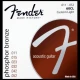 Fender Phosphor Bronze Acoustic Ball End 60CL .011-.052 Akustik Gitar Teli 1