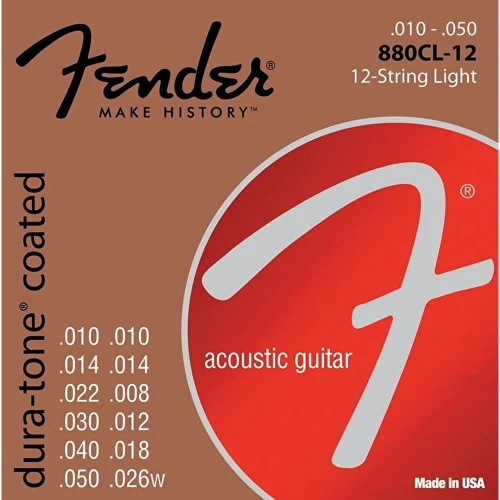 Fender Dura-Tone Coated 80/20 880CL-12 10-50 2