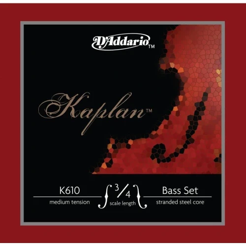 D'Addario K610 3/4M Kontrabas Tel Seti, Kaplan, Scale 3/4, Medium Tension 2