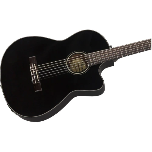 Fender CN-140SCE Nylon Thinline Black Elektro Klasik Gitar 4