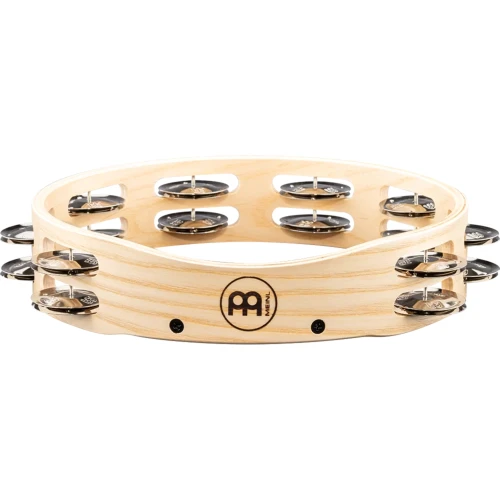 Meinl AE-ATA2S Artisan Ash Shell Steel Jingles 2 Rows 10" Tamburin (Natural) 4