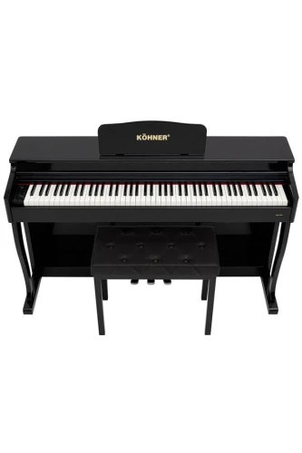 KÖHNER SLP-275 BK Dijital Konsol Piyano, Bluetooth, Tuş Hassasiyeti, 88 Tuşlu, Kapaklı 1