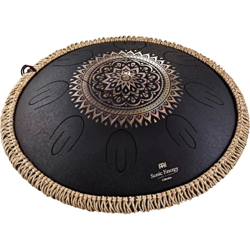 Meinl Sonic Energy Octave Steel Floral Design D-kurd 16" Tongue Drum (Siyah) 1