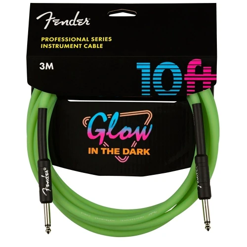 Fender Professional Fosforlu Yeşil 3m Enstrüman Kablosu 2