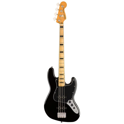 Squier Classic Vibe 70s Jazz Bass Akçaağaç Klavye Black Bas Gitar 1