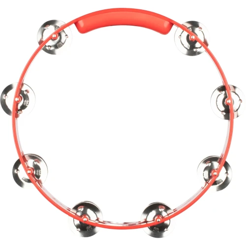 Meinl HTT10R Stainless Steel Jingle 2-rows 10" Tour Tamburin (Kırmızı) 4