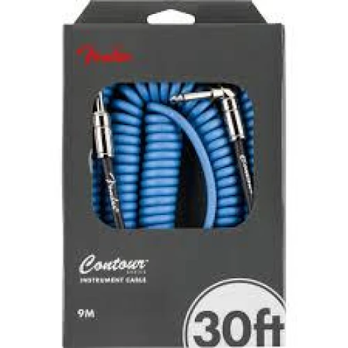 Fender Contour Serisi Coil 9m Lake Placid Blue Spiral Enstrüman Kablosu 1