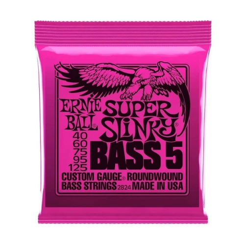 Ernie Ball P02824 Super Slinky Nickel 40-125 (5 Telli) Bas Gitar Teli 2