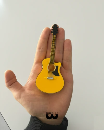2 Adet Mini Gitar Biblosu - Sarı 2