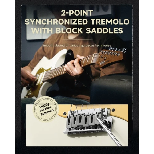 Donner DST-550 Elektro Gitar (Beyaz) 4