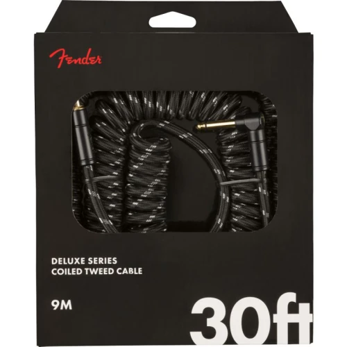 Fender Deluxe Coil Cable 9m Siyah Tweed Enstrüman Kablosu 1