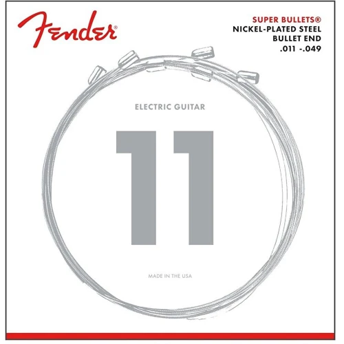 Fender Super Bullet Strings Nickel Plated Steel Bullet End 3250M .011-.049 Elektro Gitar Teli 1