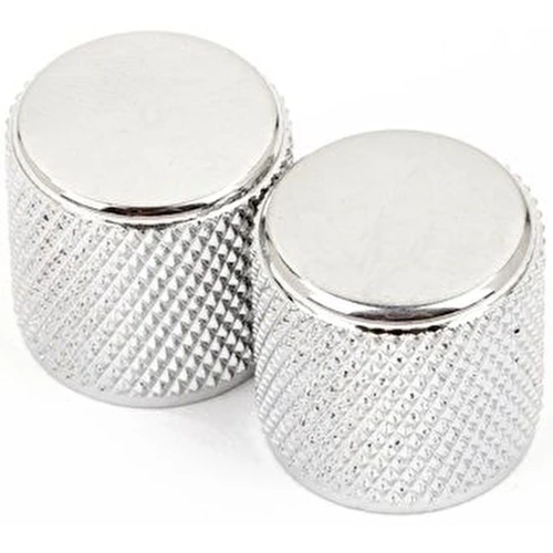 Fender Telecaster/Precision Bass Knurled Chrome 2 Kontrol Düğmesi 2