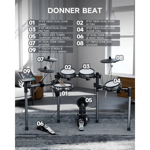 Donner Beat Elektro Davul 3